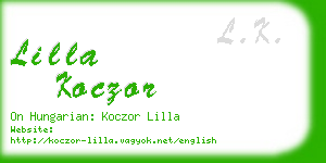 lilla koczor business card